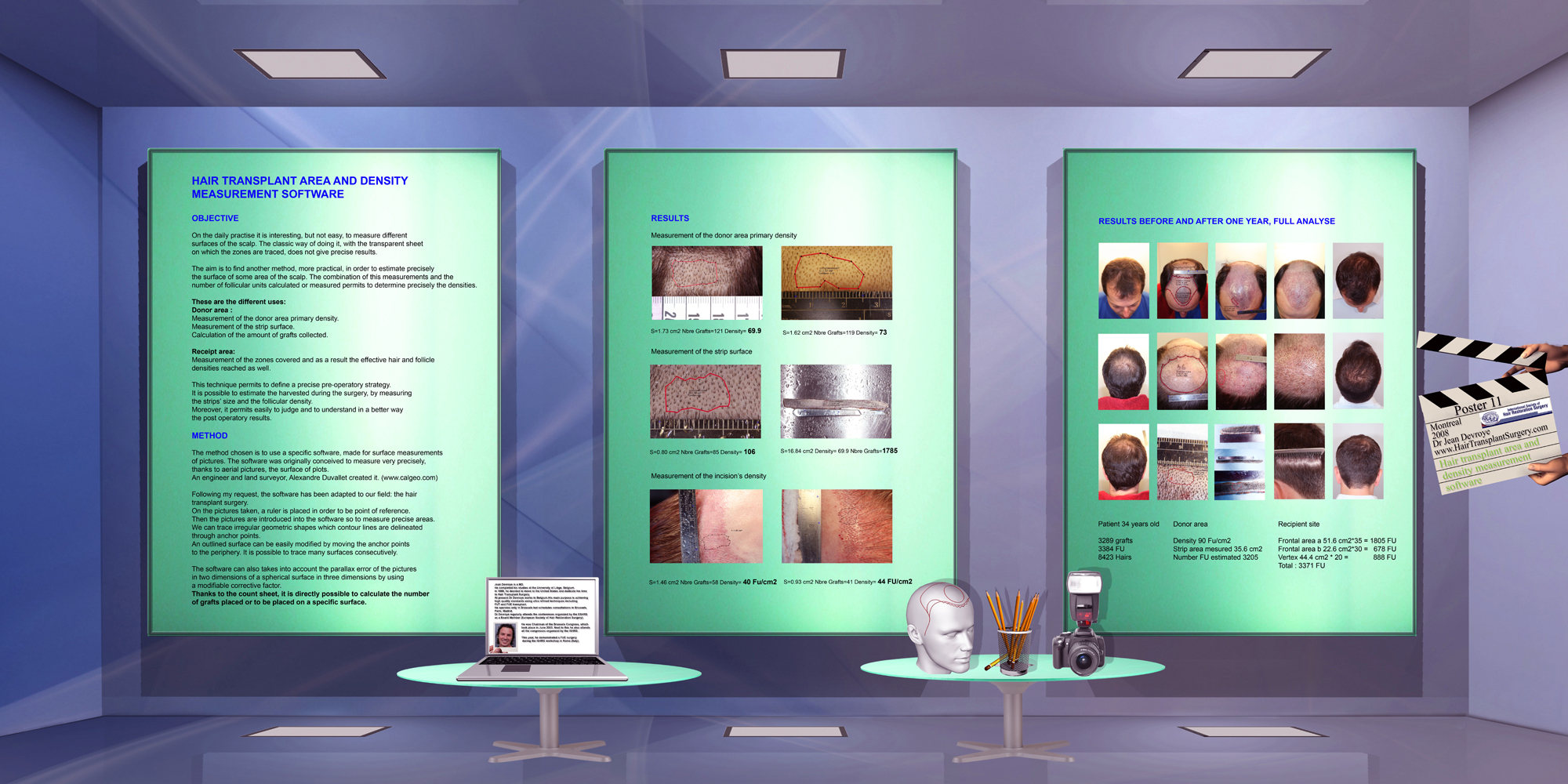 Hairmes poster presented at the ISHRS 16th annual meeting in Montreal, 2008